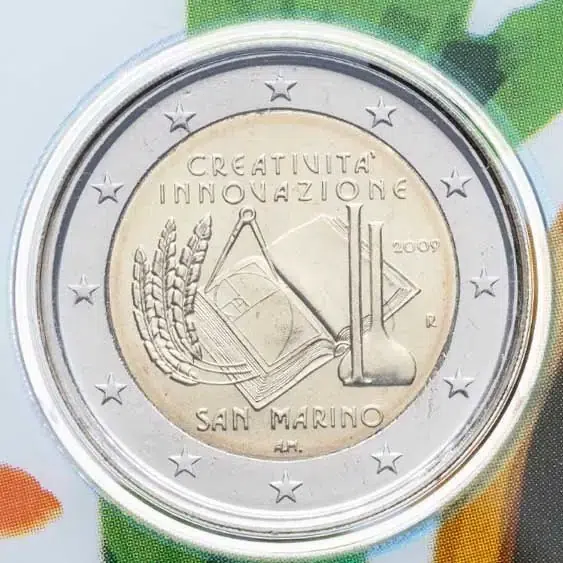 Сан-Марино 2 евро (euro) 2009 Европейский год креатива и инноваций в памятном буклете