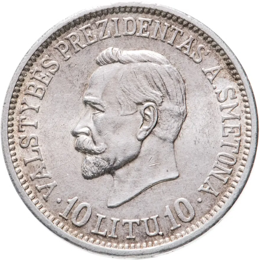 Литва 10 литов (litu) 1938  20 лет Республике