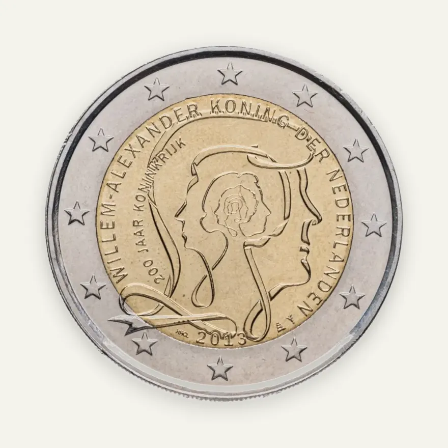 Нидерланды 2 евро (euro) 2013 200 лет Королевству Нидерландов, реверс