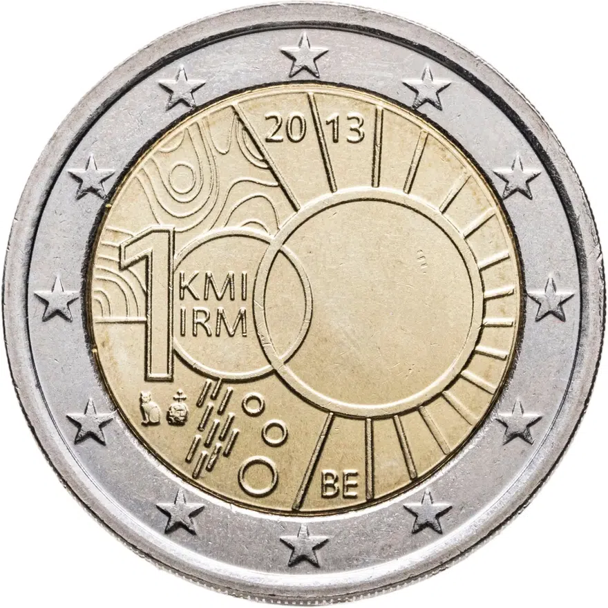 Бельгия 2 евро (euro) 2013 100 лет Королевскому метеорологическому институту