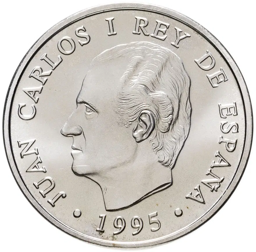 Испания 2000 песет (pesetas) 1995  Председательство Испании в Европейском Союзе, реверс