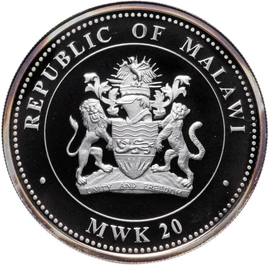 Малави 20 квач (kwacha) 2010  Китайский гороскоп - год тигра /удачливый/, реверс
