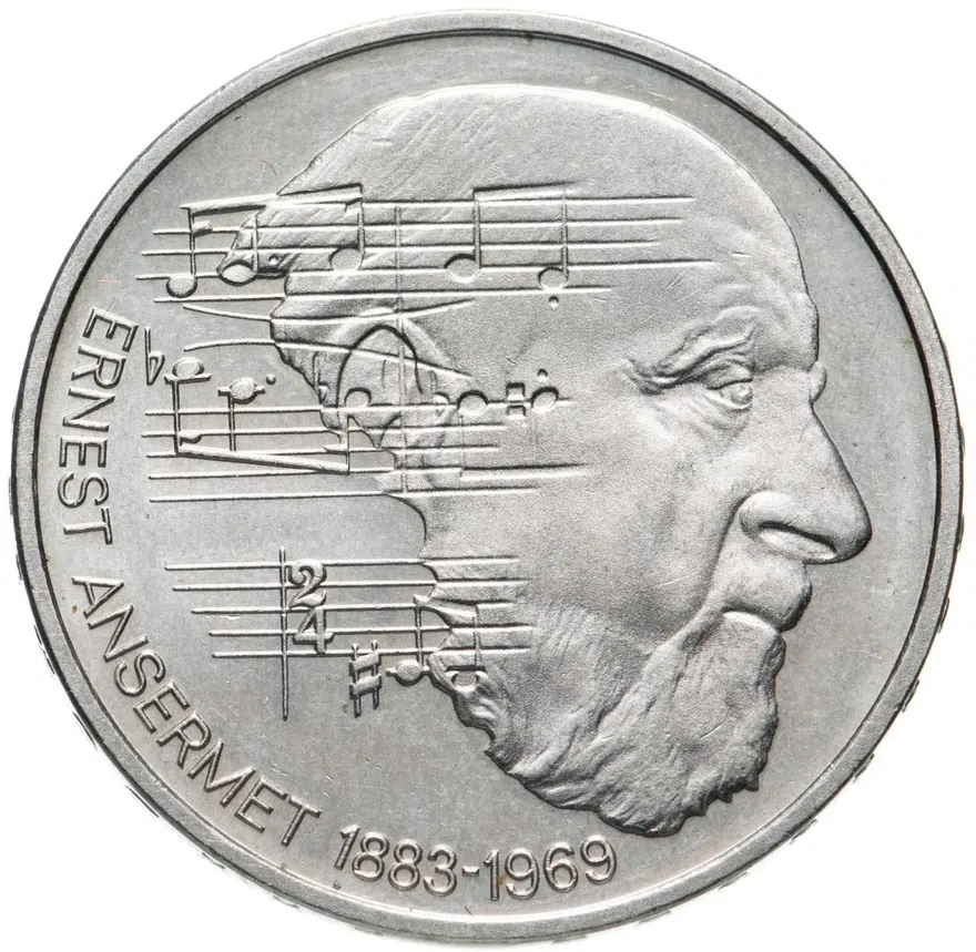 Швейцария 5 франков (francs) 1983 "100 лет со дня рождения Эрнеста Ансерме"