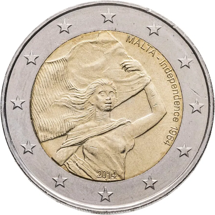 Мальта 2 евро (euro) 2014 50 лет независимости Мальты