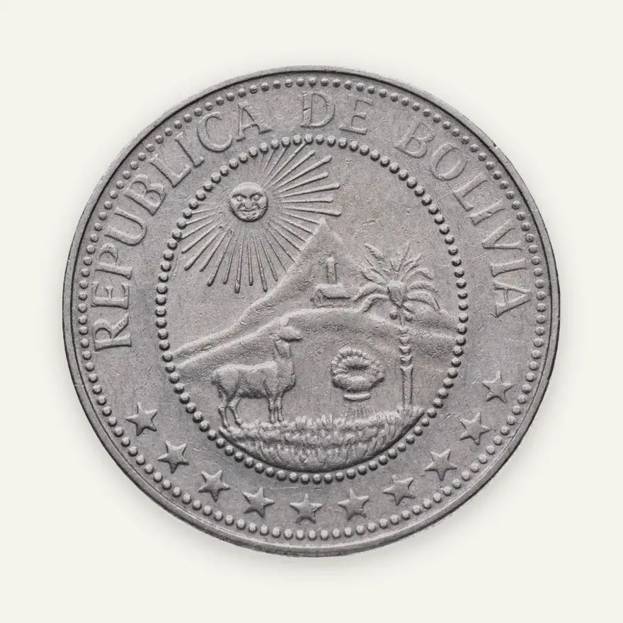 Боливия 20 сентаво (centavos) 1973, реверс