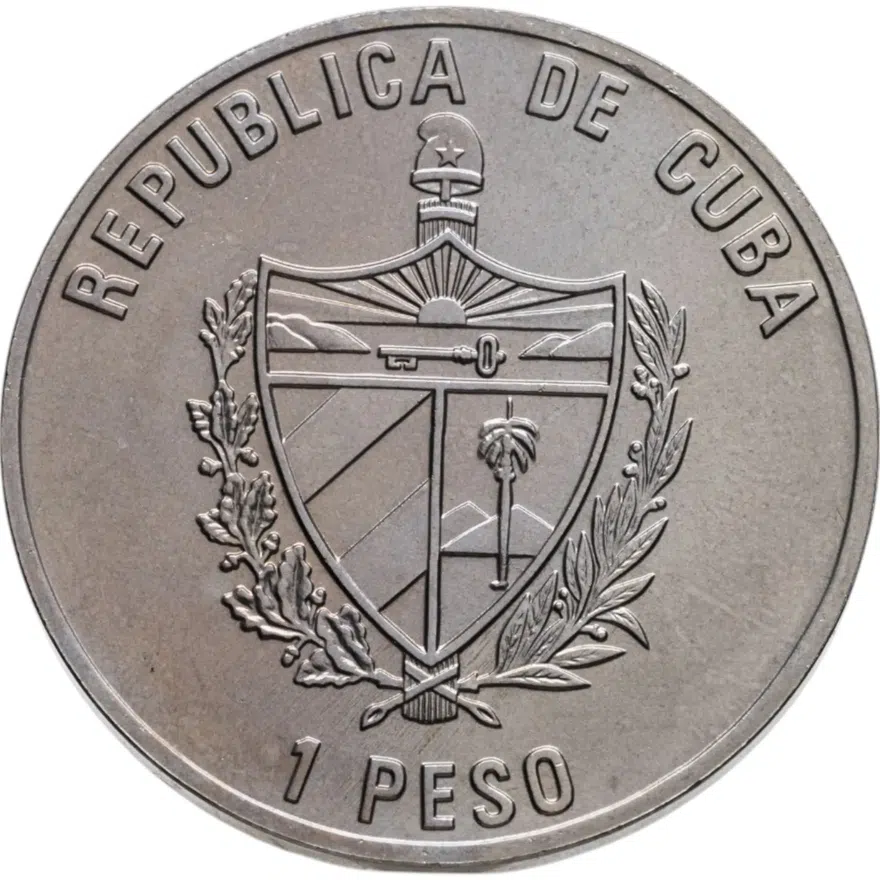 Куба 1 песо (peso) 2001  40 лет сражению при Плайя-Хирон, реверс