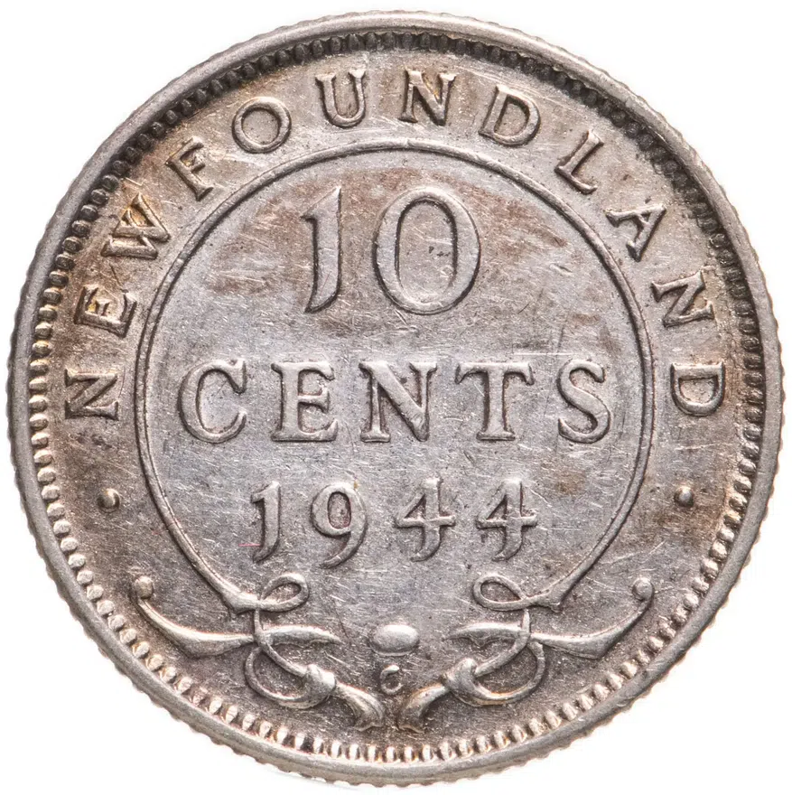 Ньюфаундленд 10 центов (cents) 1944