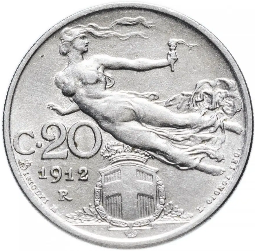 Италия 20 чентезимо (centesimi) 1912