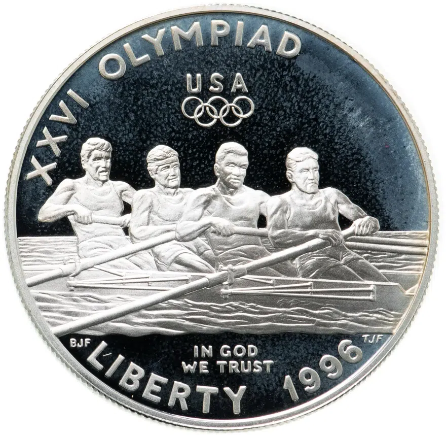 США 1 доллар (dollar) 1996 P "XXVI летние Олимпийские Игры, Атланта 1996 - Академическая гребля"
