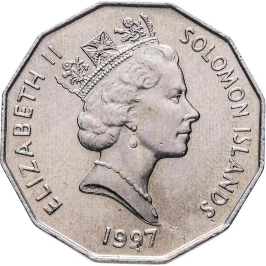 Соломоновы Острова 50 центов (cents) 1997, реверс