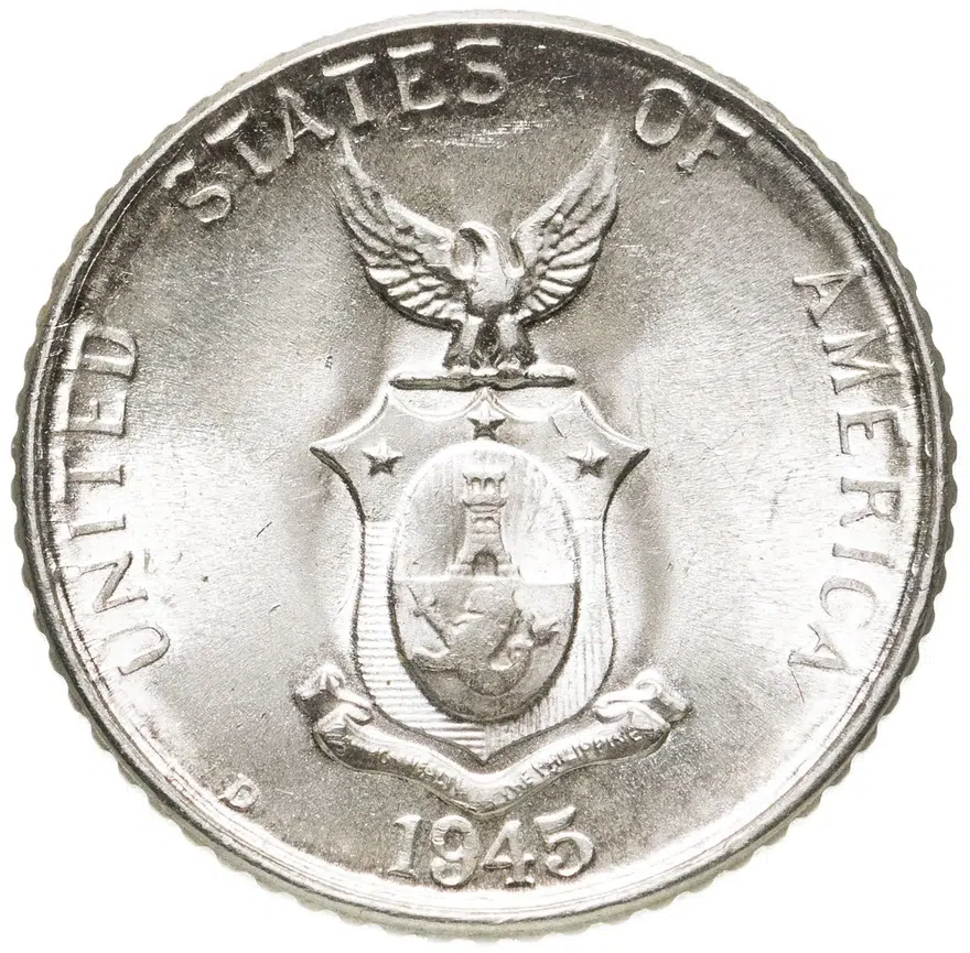 Филиппины 10 сентаво (centavos) 1945, реверс