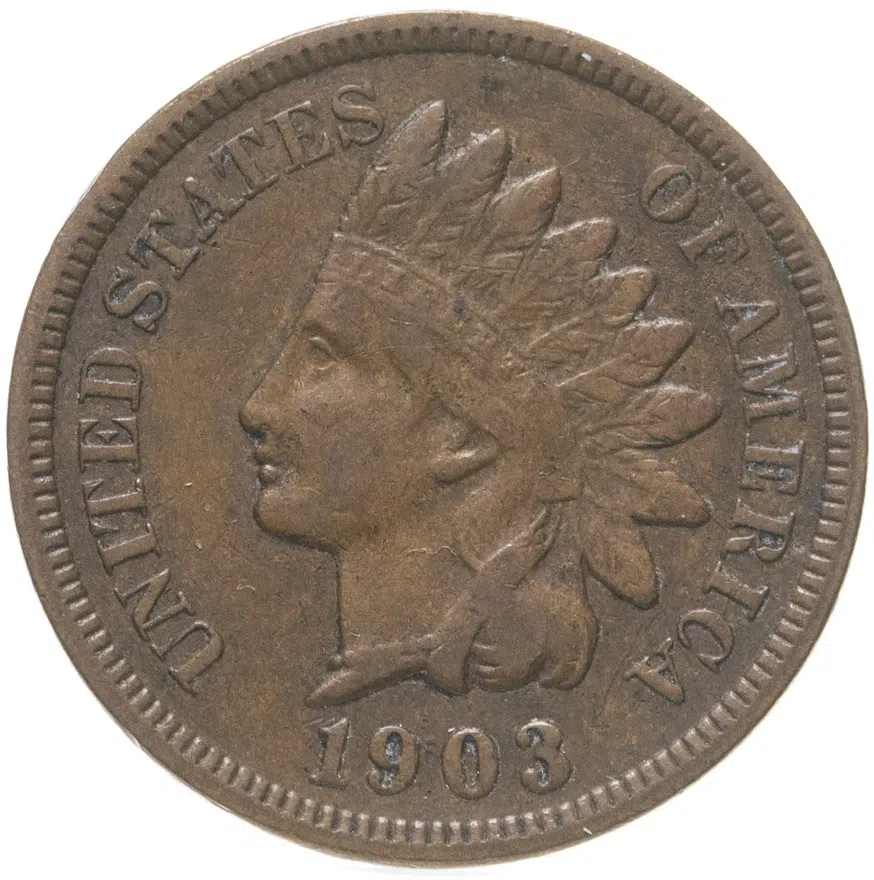 США 1 цент (cent) 1903  Indian Head Cent, реверс