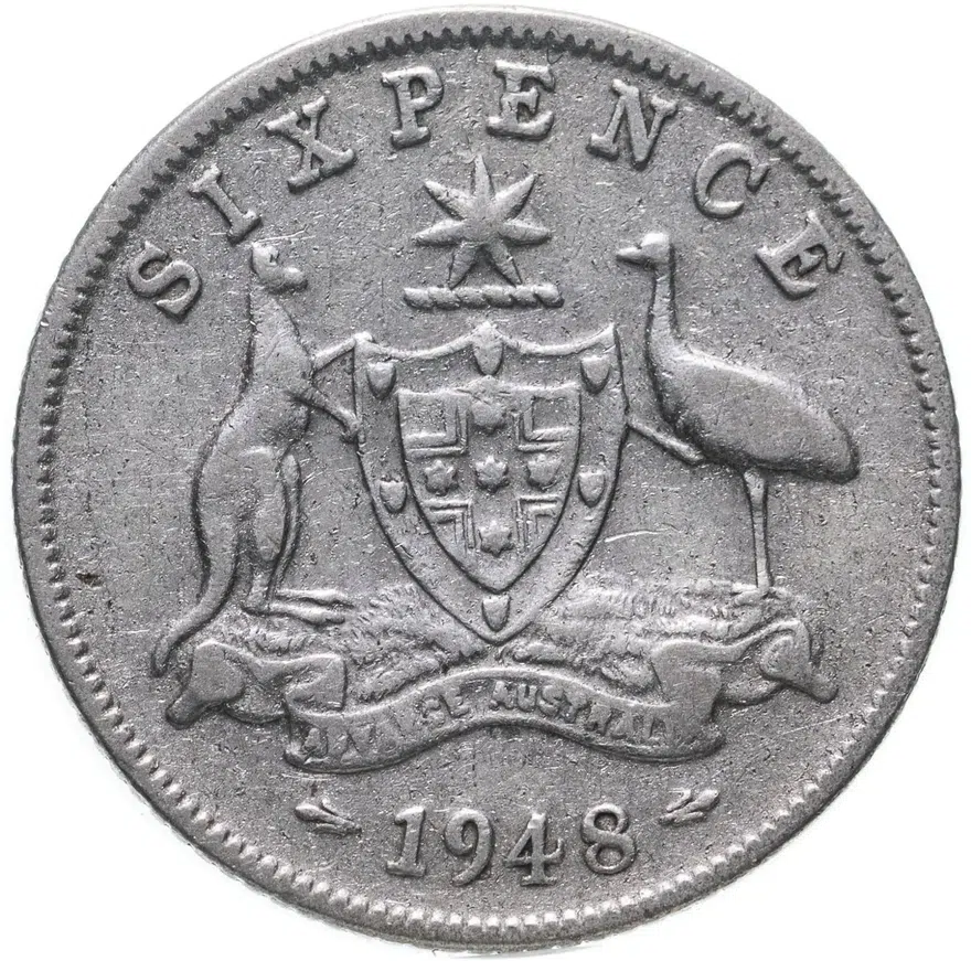 Австралия 6 пенсов 1948