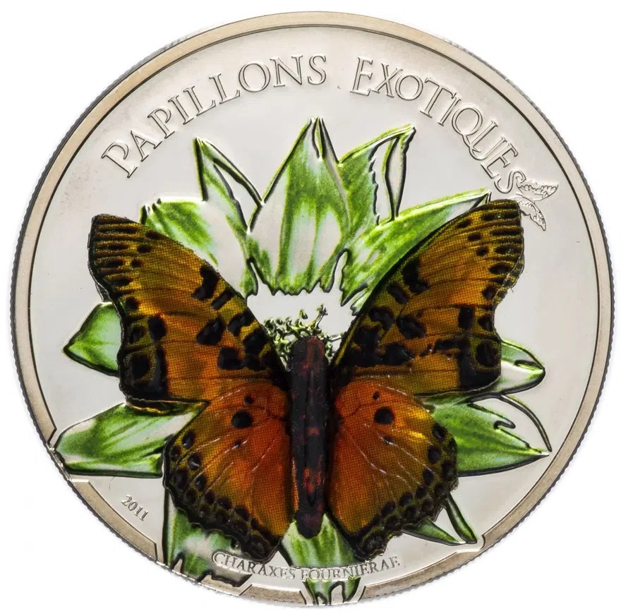 Камерун 1000 франков (francs) 2011 "Экзотические бабочки - Papillons exotiques"