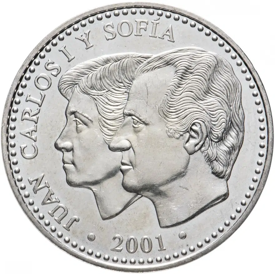 Испания 2000 песет (pesetas) 2001 "132 года Песете, последний выпуск", реверс