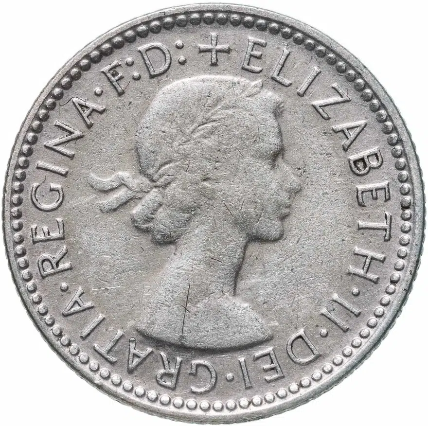 Австралия 6 пенсов (pence) 1956, реверс