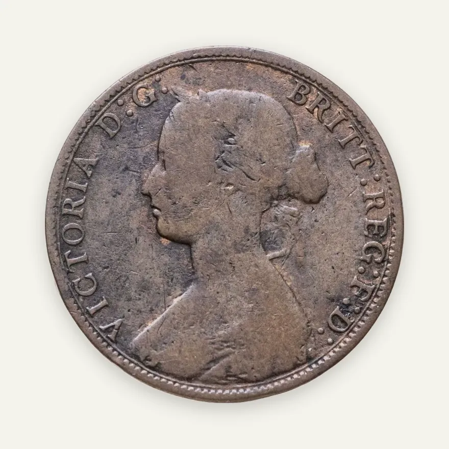 Великобритания 1/2 пенни (half penny) 1868, аверс