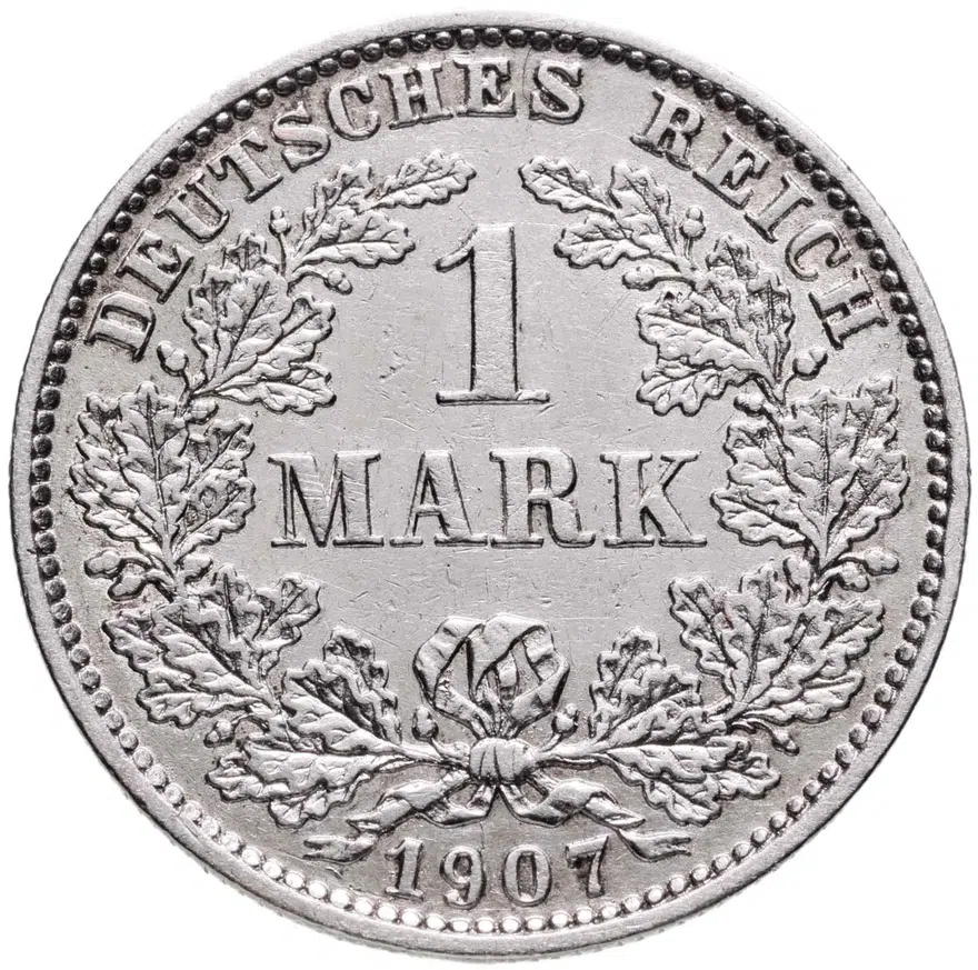 Германия (Германская Империя) 1 марка 1907 "E"