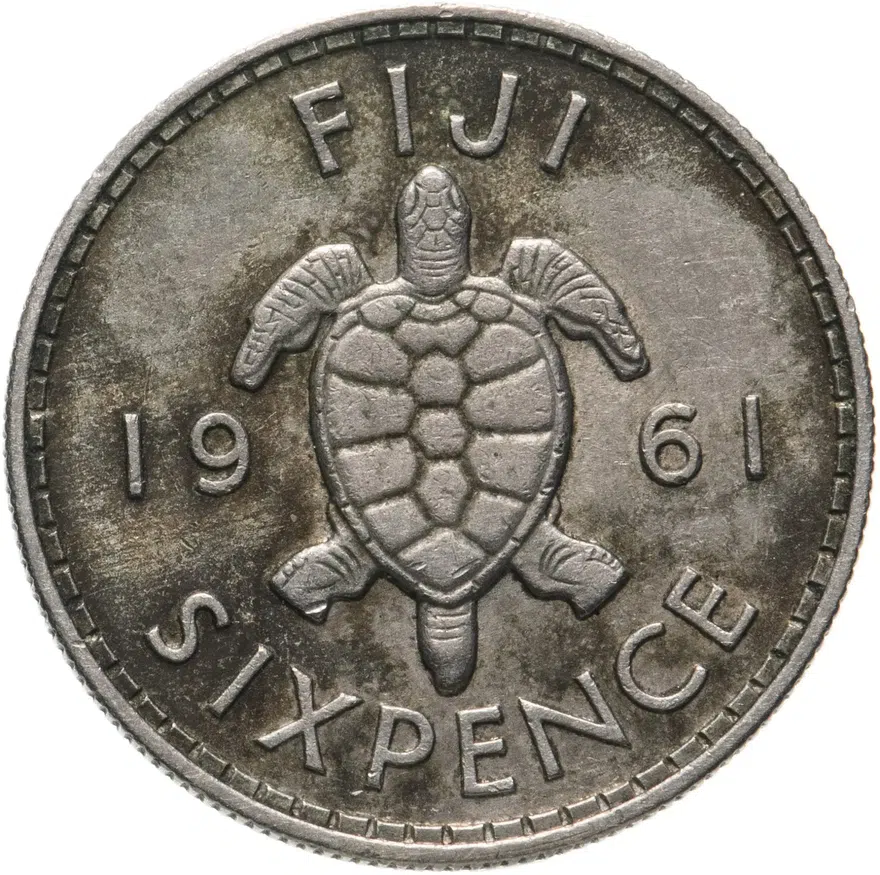 Фиджи 6 пенсов (pence) 1961, реверс