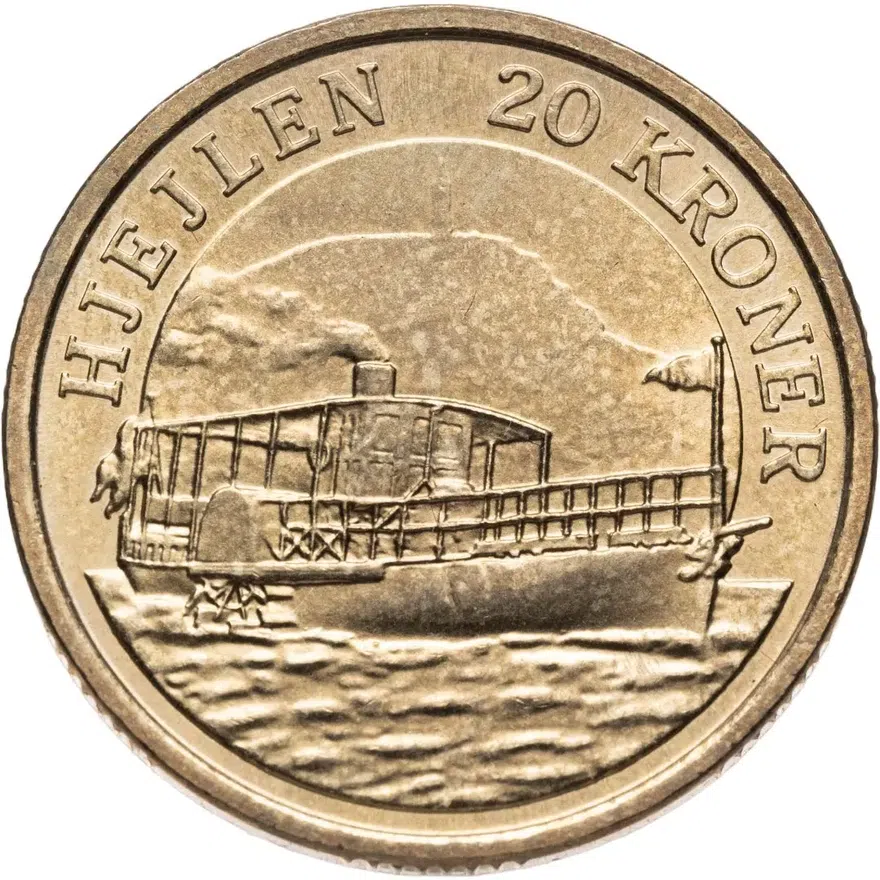 Дания 20 крон (kroner) 2011  Корабли - Пароход Хьейлен