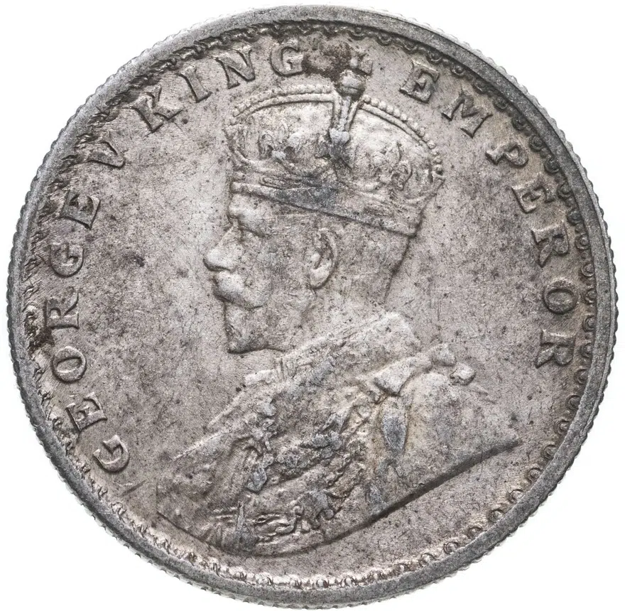 Индия (Британская) 1/2 рупии (rupee) 1915, реверс