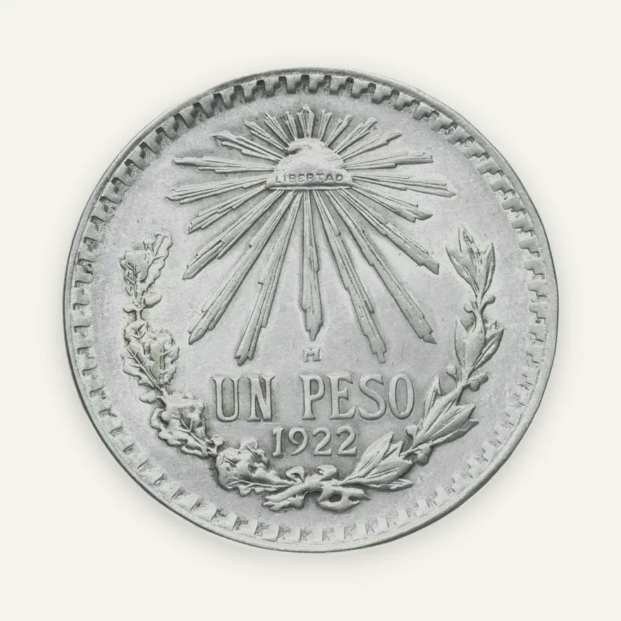 Мексика 1 песо (peso) 1922, реверс