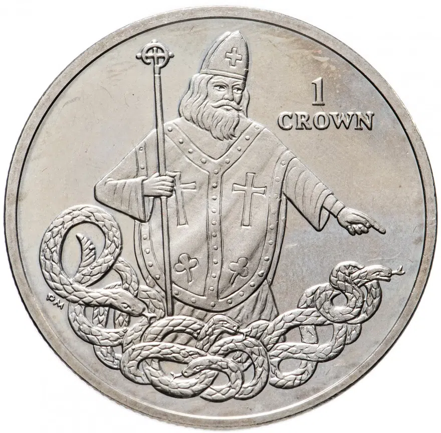 Остров Мэн 1 крона (crown) 2013 "Святой Патрик", реверс