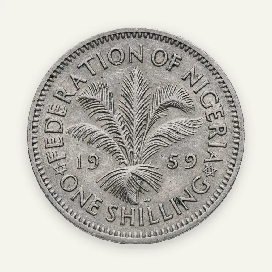 Нигерия (Британская) 1 шиллинг (shilling) 1959, реверс
