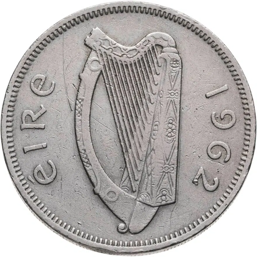 Ирландия 2 шиллинга (флорин, shillings) 1962, реверс
