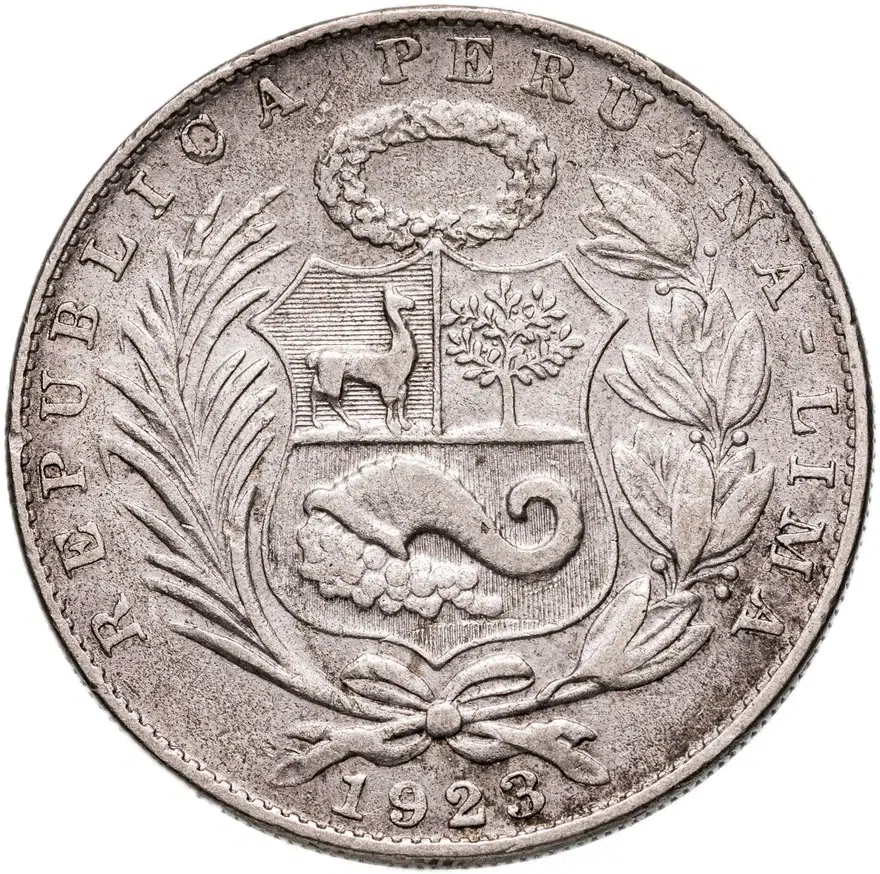Перу 1 соль (sol) 1923, реверс