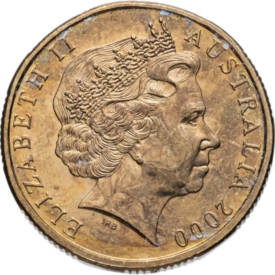 Австралия 1 доллар (dollar) 2000 HMAS Sydney II (крейсер Сидней), реверс