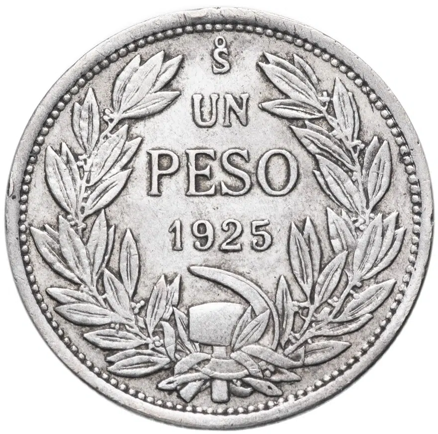Чили 1 песо (peso) 1925, реверс