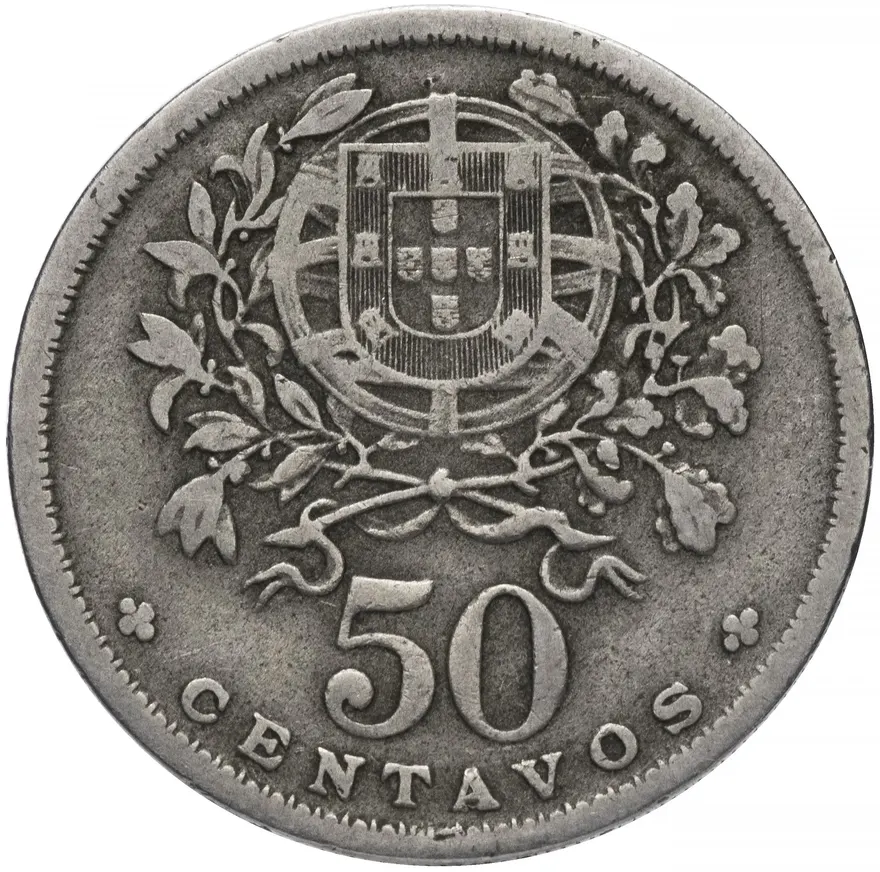 Португалия  50 сентаво 1947, реверс