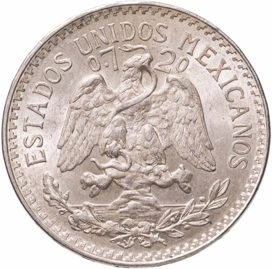 Мексика 50 сентаво (centavos) 1943, реверс
