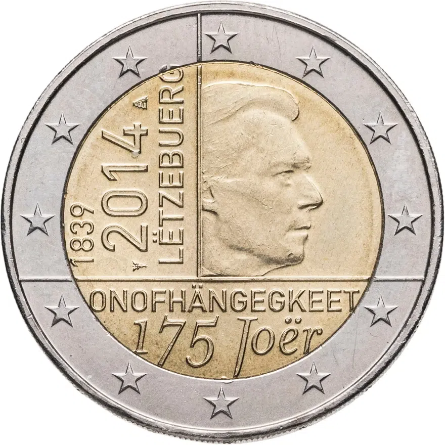 Люксембург 2 евро (euro) 2014 175 лет независимости Люксембурга