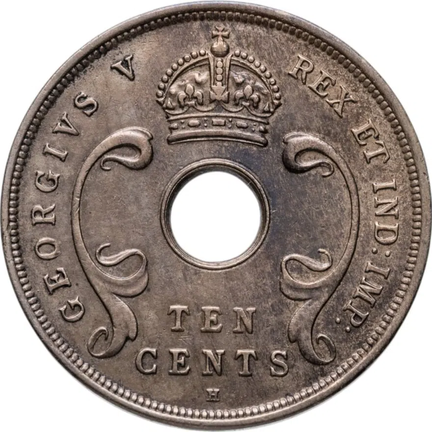 Британская Восточная Африка и Уганда 10 центов (cents) 1911, реверс