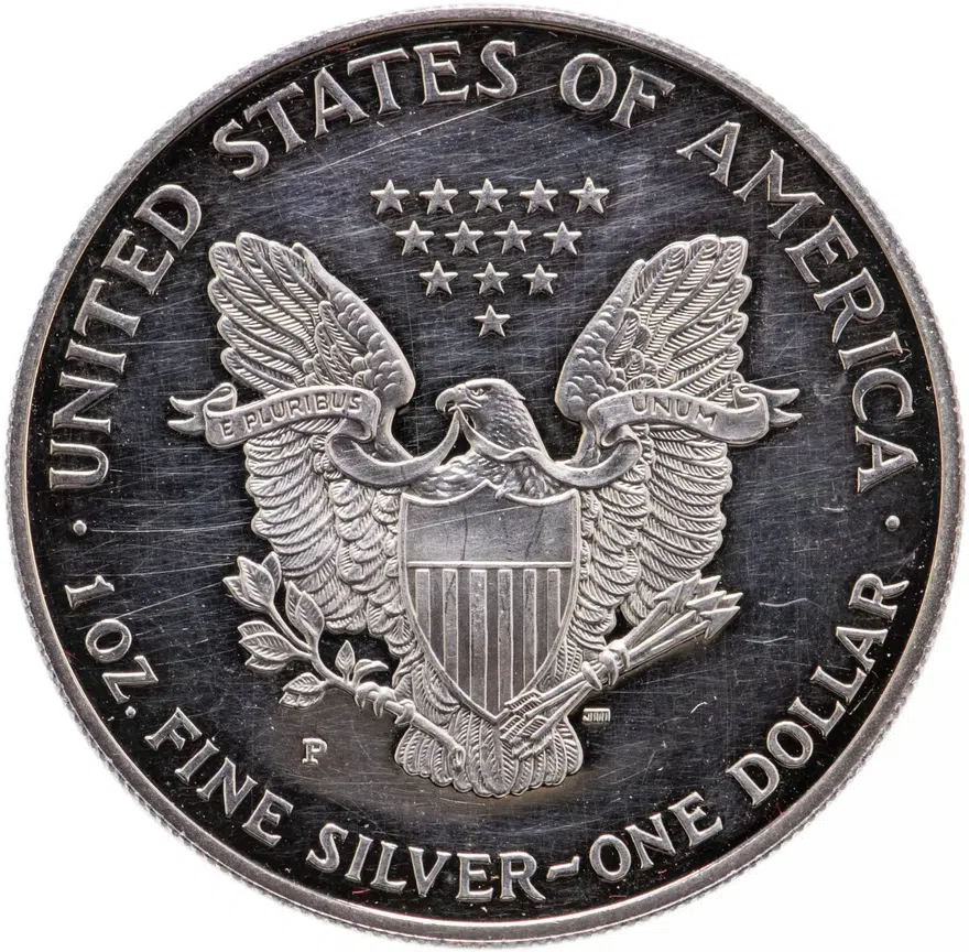 США 1 доллар (dollar) 1998 P "Американский серебряный орёл", аверс