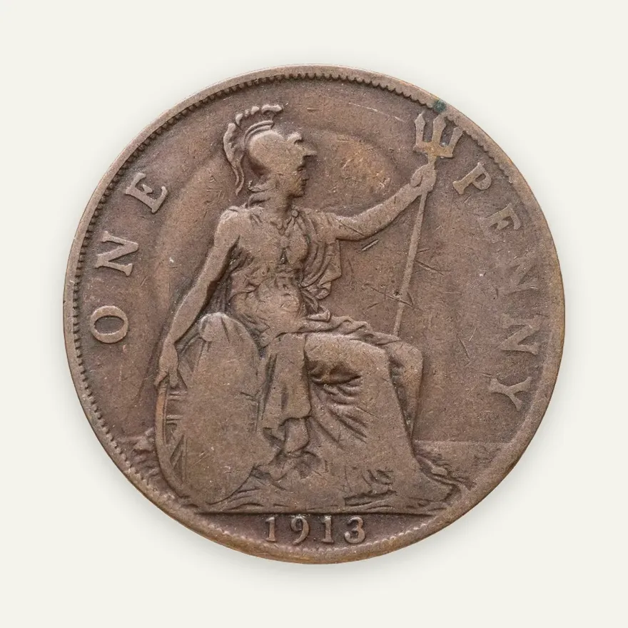 Великобритания 1 пенни (penny) 1913, аверс