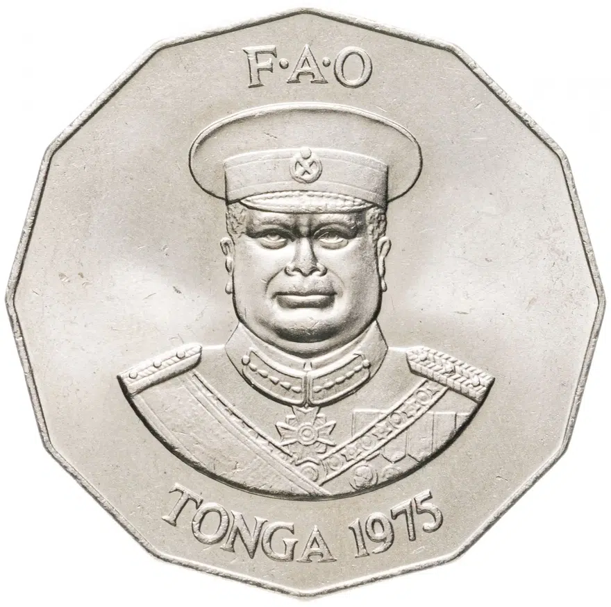 Тонга 50 сенити (seniti) 1975, реверс