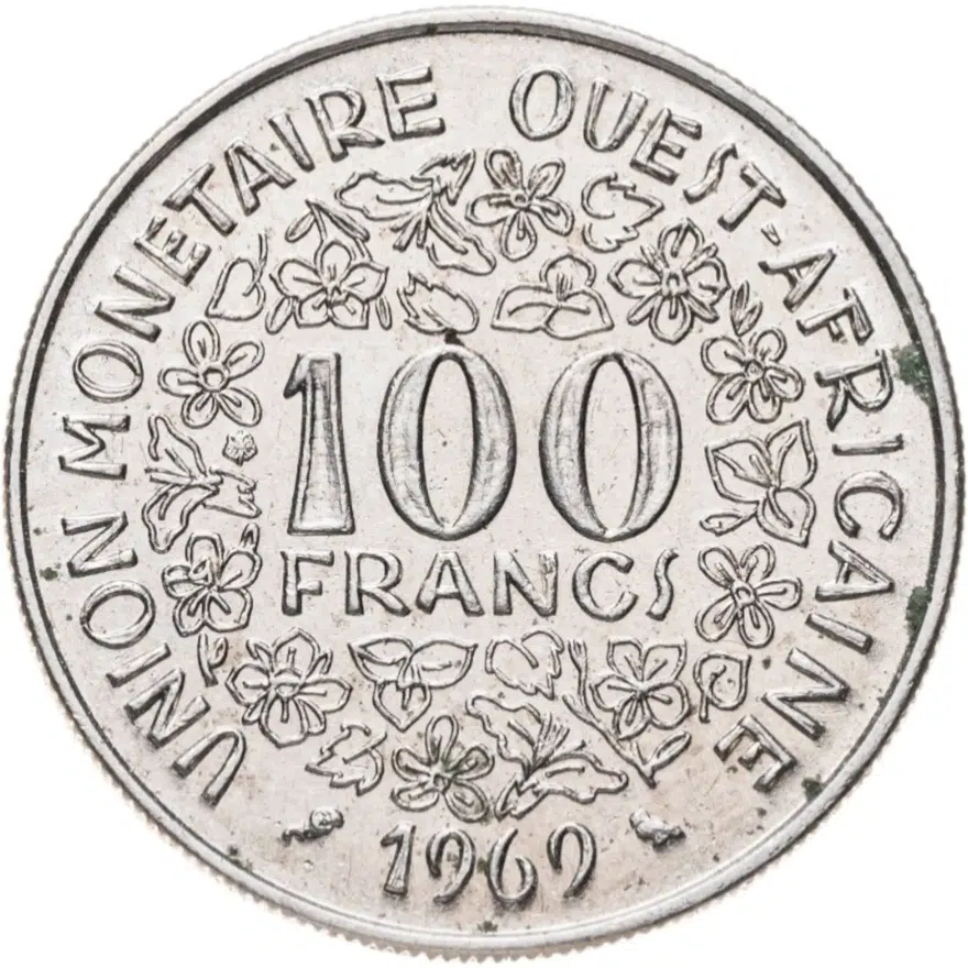 Западная Африка (BCEAO) 100 франков (francs) 1969, реверс