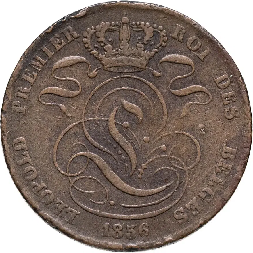Бельгия 5 сантимов (centimes) 1856