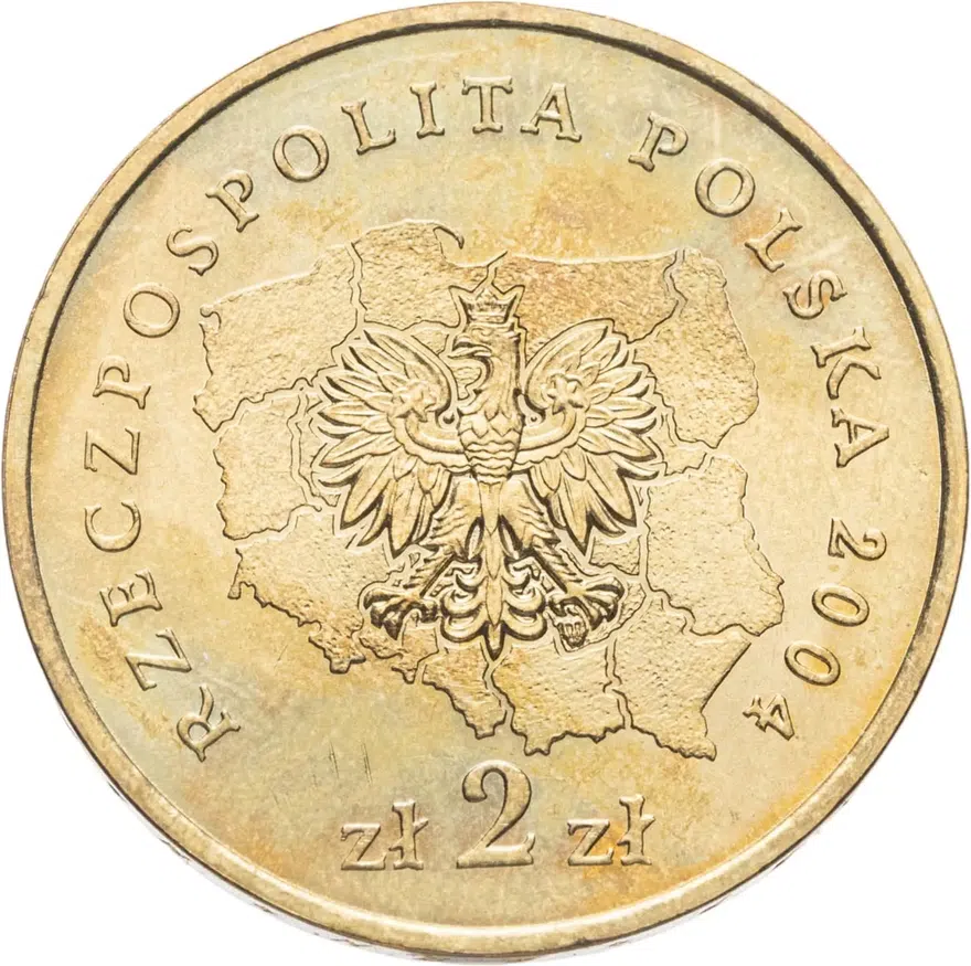 Польша 2 злотых (zlote) 2004  Регионы Польши - Лодзинское воеводство, аверс