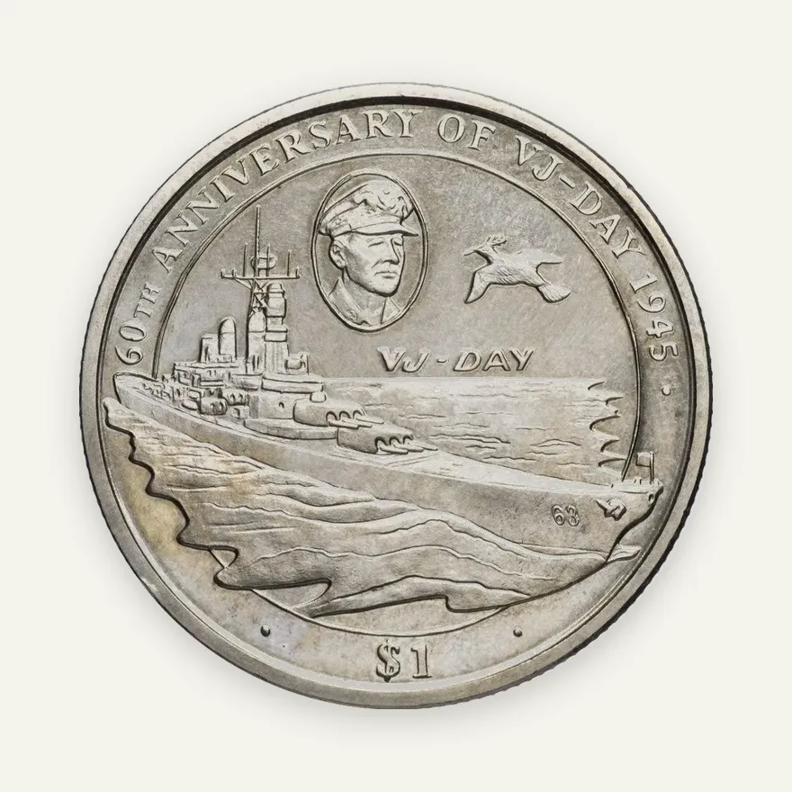 Британские Виргинские острова 1 доллар (dollar) 2005 "60 лет Дню победы над Японией", аверс