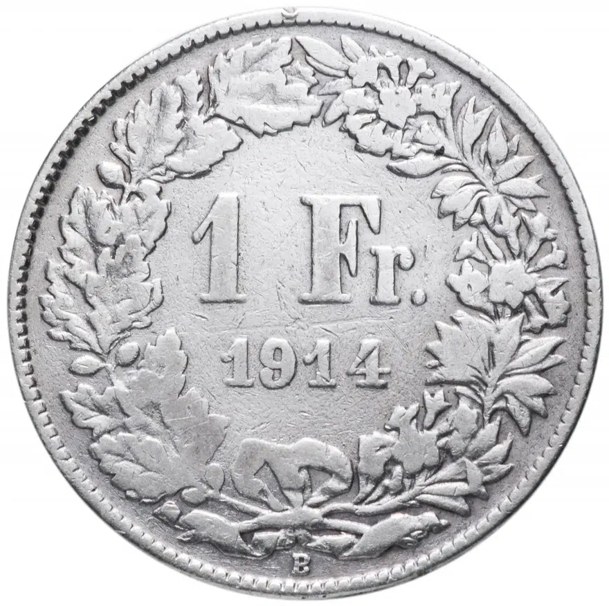 Швейцария 1 франк (franc) 1914