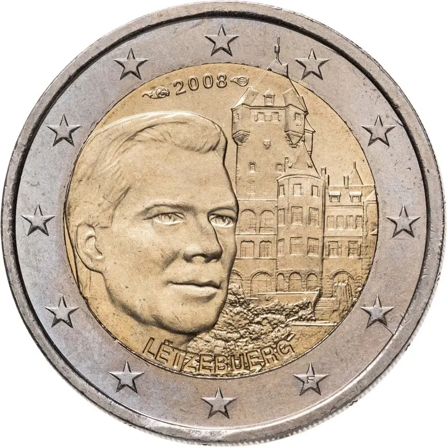 Люксембург 2 евро (euro) 2008  замок Берг