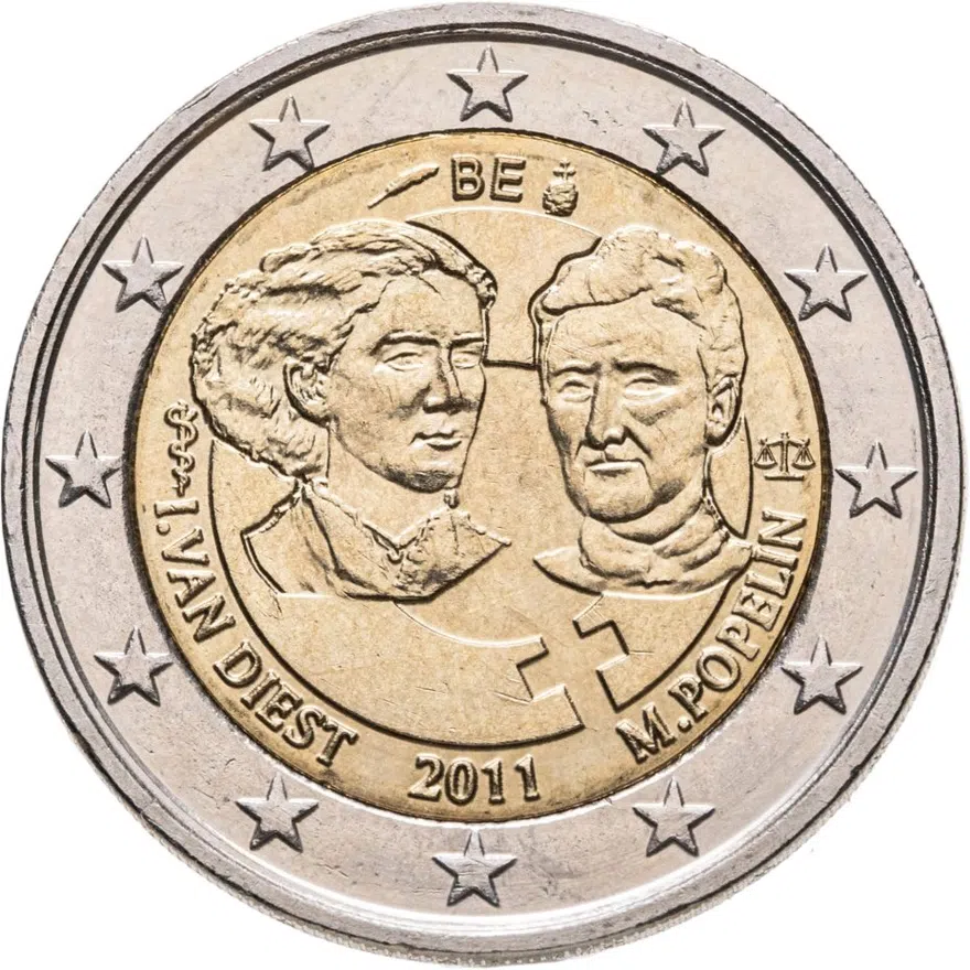Бельгия 2 euro (евро) 2011 100 лет Международному женскому дню