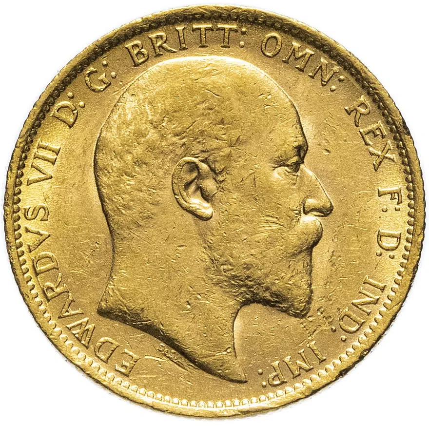 Великобритания соверен (sovereign) 1905, реверс