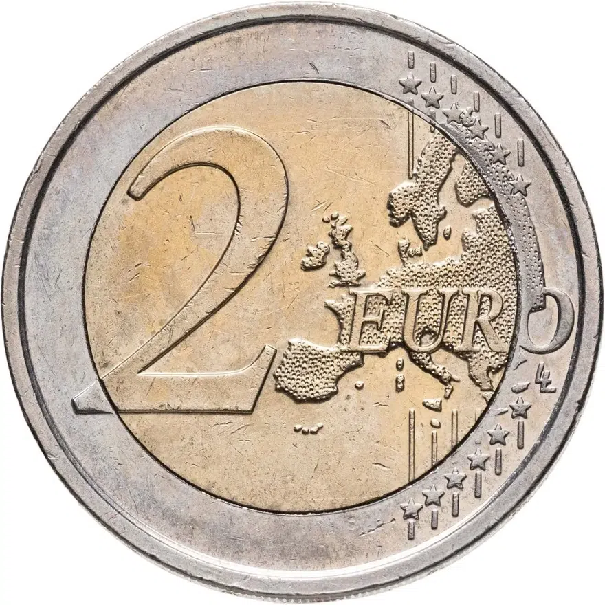 Бельгия 2 euro (евро) 2008 "60 лет Всеобщей декларации прав человека", реверс
