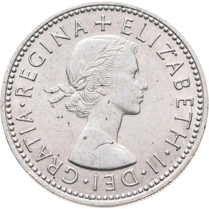 Великобритания 1 шиллинг (shilling) 1957  Шотландский герб - атакующий лев внутри коронованного щита, реверс