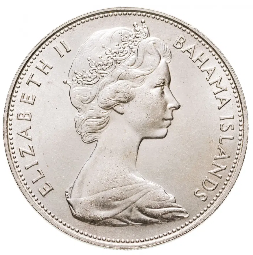 Багамы 5 долларов (dollars) 1966, реверс